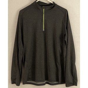 Prana Men's XL Long Sleeve 1/4 Zip Pullover Baselayer Shirt Charcoal Gray